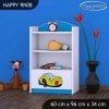 Regál Happy RN08 - žluté auto (Barva bílá)