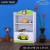 Regál Happy RN08 - žluté auto (Barva bílá)