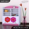 Regál Happy RN10 - dva květy (Barva bílá)