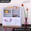 Regál Happy RN10 - bílá kočička (Barva bílá)