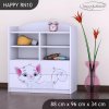 Regál Happy RN10 - bílá kočička (Barva bílá)