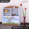 Regál Happy RN10 - motýl s květinou (Barva bílá)