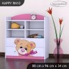 Regál Happy RN10 - medvídek s mašlí (Barva bílá)