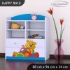 Regál Happy RN10 - medvídek v červeném autě (Barva bílá)