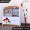 Regál Happy RN10 - růžový hříbeček (Barva bílá)