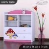 Regál Happy RN10 - růžový hříbeček (Barva bílá)