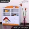 Regál Happy RN10 - růžový hříbeček (Barva bílá)