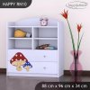 Regál Happy RN10 - růžový hříbeček (Barva bílá)