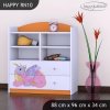 Regál Happy RN10 - růžový dráček (Barva bílá)