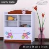 Regál Happy RN10 - srdce z květů (Barva bílá)