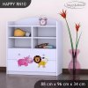 Regál Happy RN10 - veselý zvěřinec (Barva bílá)