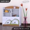 Regál Happy RN10 - zelené auto (Barva bílá)