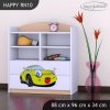 Regál Happy RN10 - žluté auto (Barva bílá)