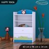 Regál Happy RN06 - modrý medvídek (Barva bílá)