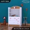 Regál Happy RN06 - růžový slon se srdcem (Barva bílá)