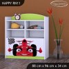 Regál Happy RN11 - auto s vlajkou (Barva bílá)