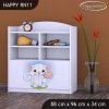 Regál Happy RN11 - kočička s květinou (Barva bílá)