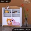 Regál Happy RN11 - princezna a jednorožec (Barva bílá)