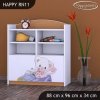 Regál Happy RN11 - medvídek v autě (Barva bílá)