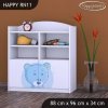 Regál Happy RN11 -modrý medvídek (Barva bílá)