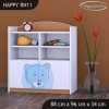 Regál Happy RN11 -modrý medvídek (Barva bílá)