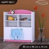 Regál Happy RN11 -modrý medvídek (Barva bílá)