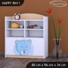 Regál Happy RN11 -modrý medvídek (Barva bílá)