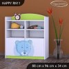Regál Happy RN11 -modrý medvídek (Barva bílá)