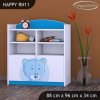 Regál Happy RN11 -modrý medvídek (Barva bílá)