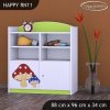 Regál Happy RN11 - růžový hříbeček (Barva bílá)