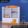 Regál Happy RN13 - medvídek v červeném autě (Barva bílá)