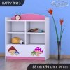Regál Happy RN13 - růžový hříbeček (Barva bílá)