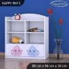 Regál Happy RN13 - růžový a modrý slon (Barva bílá)