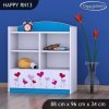 Regál Happy RN13 - srdíčka (Barva bílá)