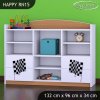Regál Happy RN15 - auto s vlajkou (Barva bílá)