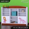 Regál Happy RN15 - princezna a jednorožec (Barva bílá)