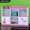 Regál Happy RN15 - princezna s koníkem (Barva bílá)