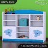 Regál Happy RN15 - modrý slon (Barva bílá)