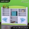 Regál Happy RN15 - modrý slon (Barva bílá)