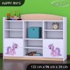 Regál Happy RN15 - růžový pony (Barva bílá)