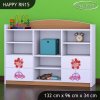 Regál Happy RN15 - růžové auto s balónky (Barva bílá)