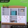 Regál Happy RN15 - růžový slon se srdcem (Barva bílá)