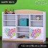Regál Happy RN15 - srdce z květů (Barva bílá)
