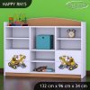 Regál Happy RN15 -  žlutý bagr (Barva bílá)