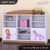 Regál Happy RN16 -  princezna a jednorožec (Barva bílá)