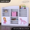 Regál Happy RN16 -  princezna a jednorožec (Barva bílá)