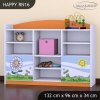 Regál Happy RN16 -  motýl s květinou (Barva bílá)