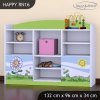 Regál Happy RN16 -  motýl s květinou (Barva bílá)