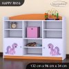 Regál Happy RN16 -  růžový pony (Barva bílá)