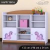 Regál Happy RN16 -  růžový pony (Barva bílá)